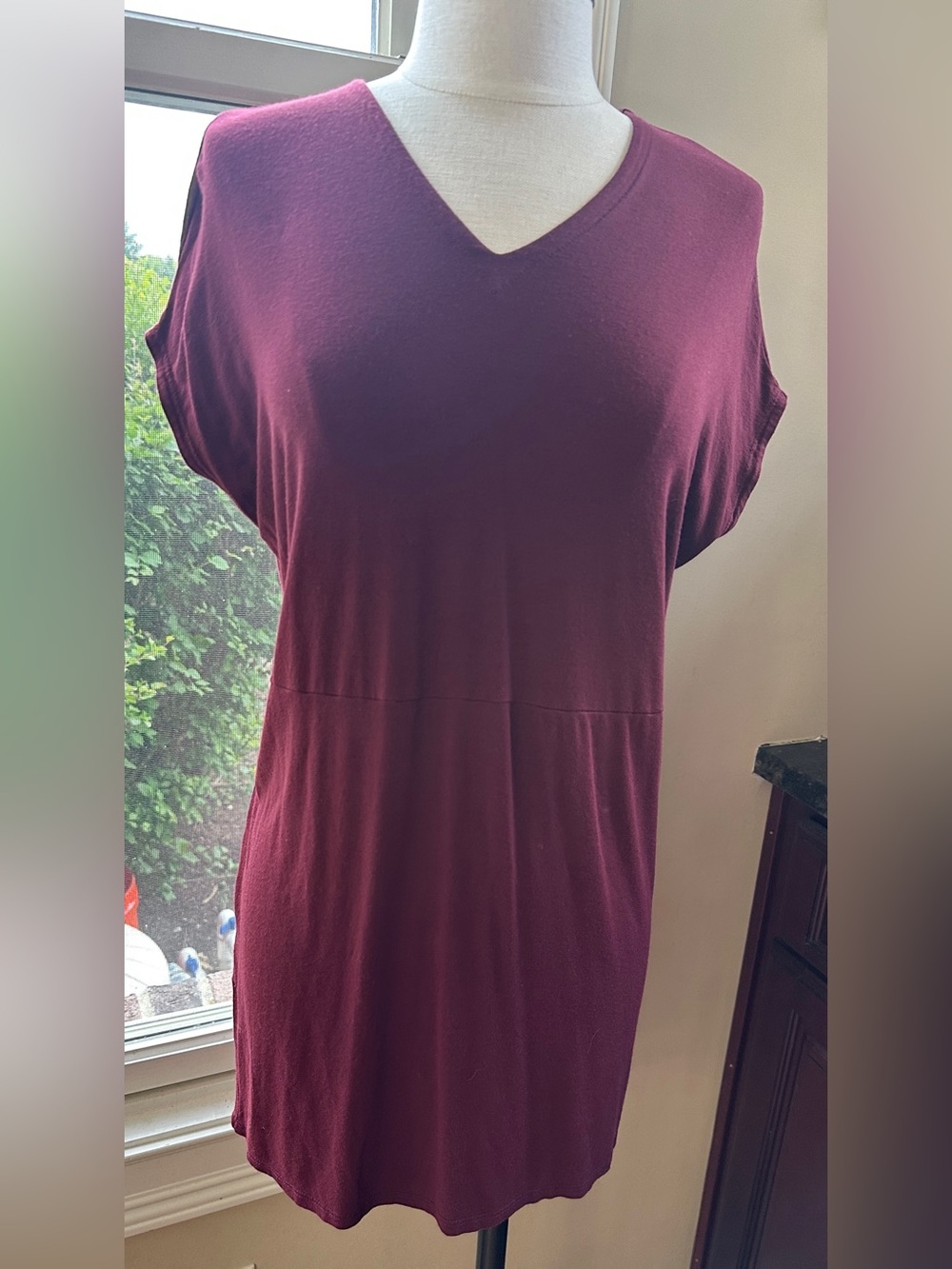 Eileen Fisher Petite Stretch Knit‎ Jersey Top Shirt, Size Petite Small